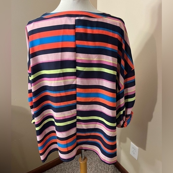 Project RUNWAY Rainbow Striped Top Sz L - Picture 3 of 5